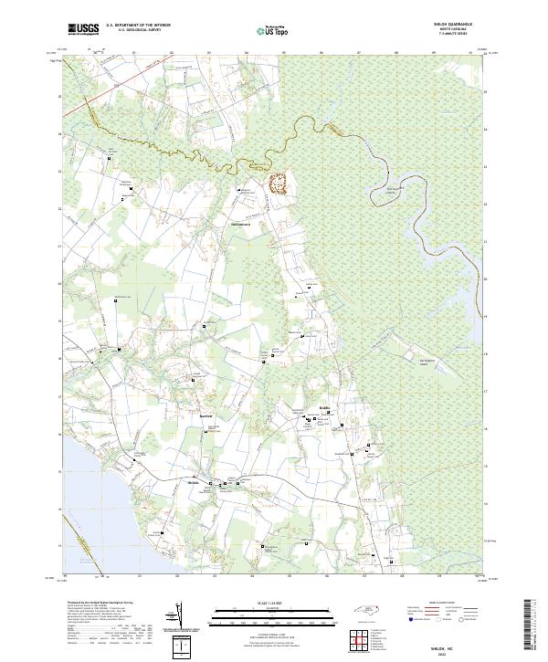 US Topo 7.5-minute map for Shiloh NC