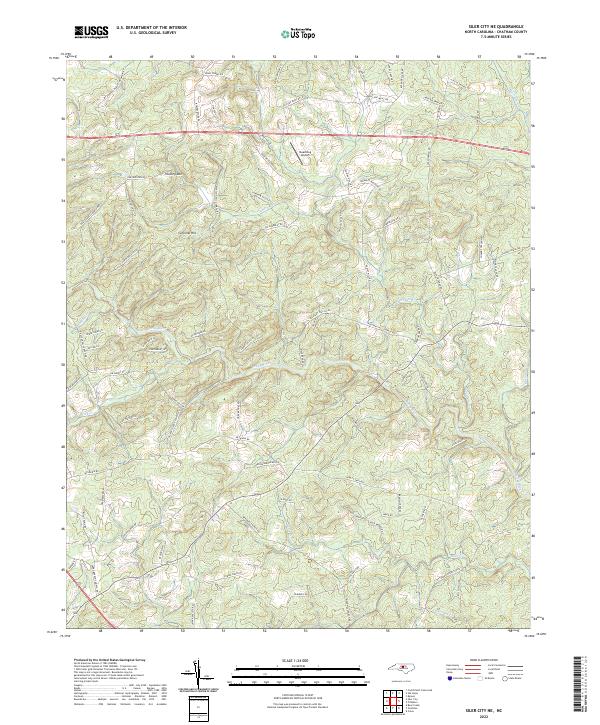 US Topo 7.5-minute map for Siler City NE NC
