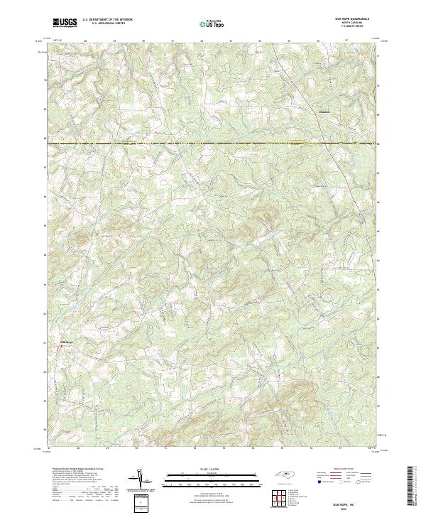 US Topo 7.5-minute map for Silk Hope NC