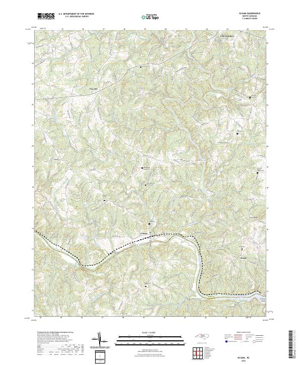 US Topo 7.5-minute map for Siloam NC