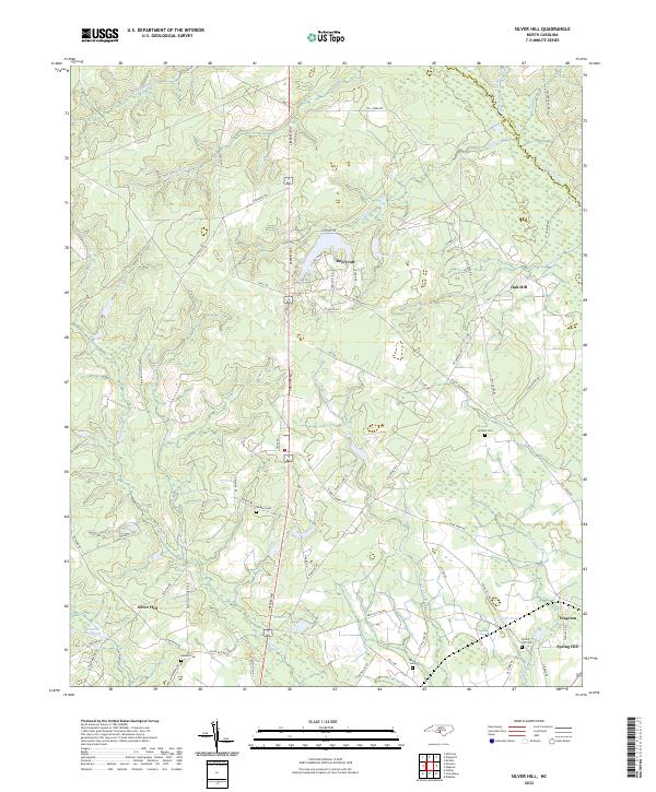 US Topo 7.5-minute map for Silver Hill NC