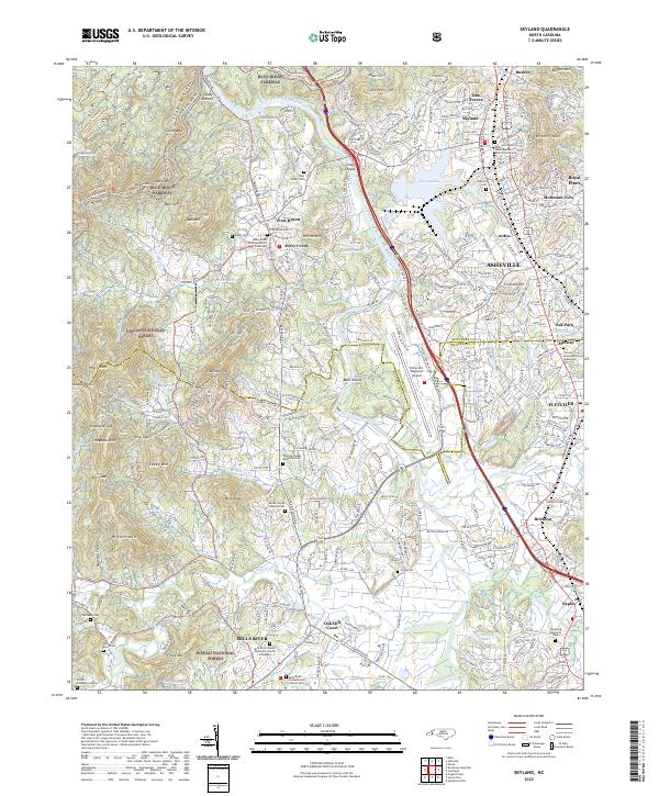 US Topo 7.5-minute map for Skyland NC