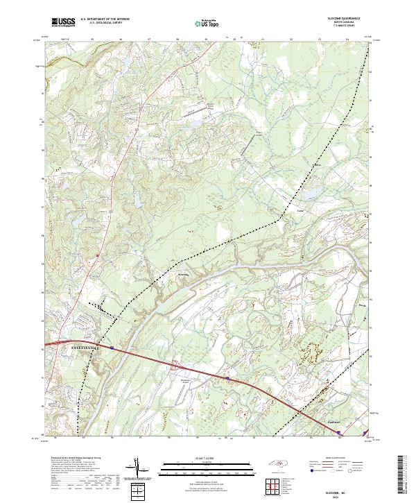 US Topo 7.5-minute map for Slocomb NC