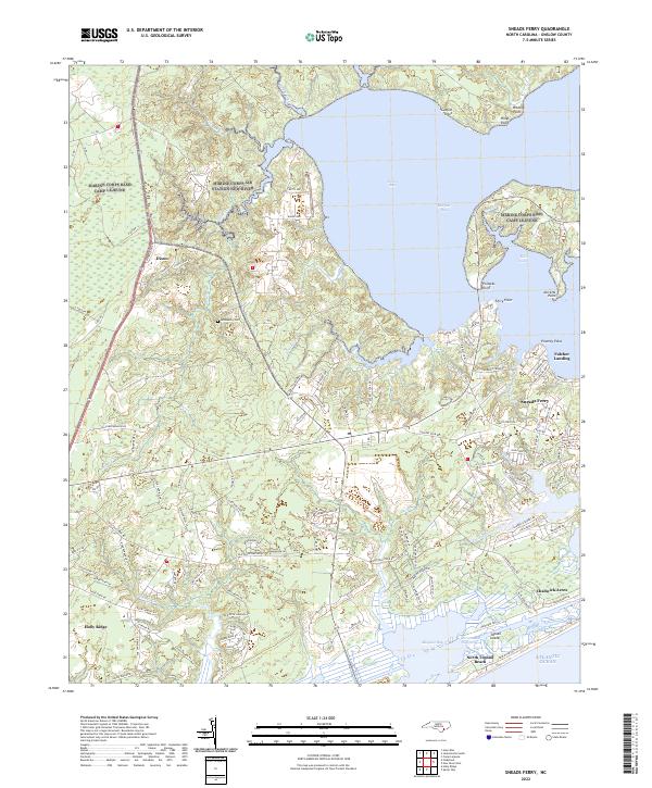 US Topo 7.5-minute map for Sneads Ferry NC