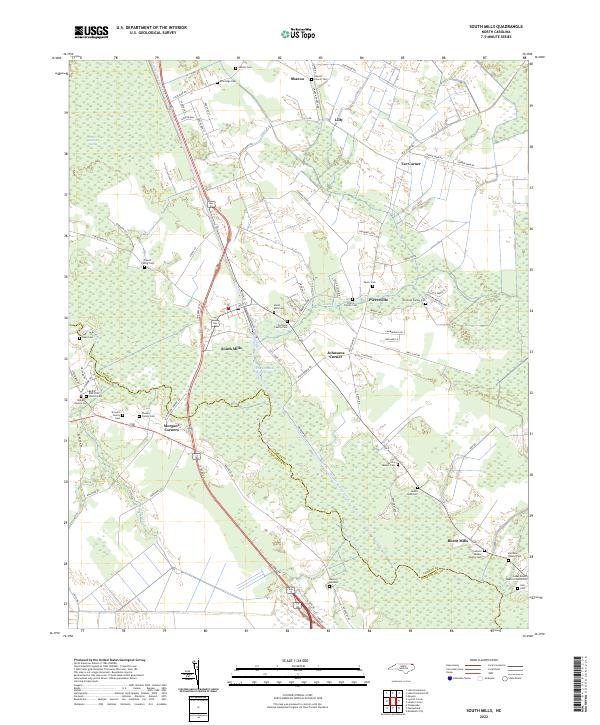 US Topo 7.5-minute map for South Mills NC
