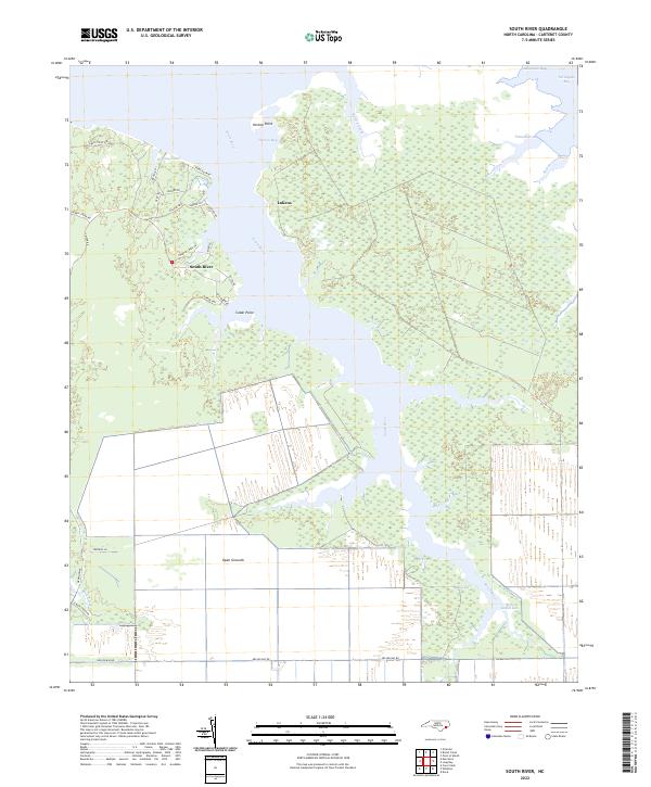 US Topo 7.5-minute map for South River NC