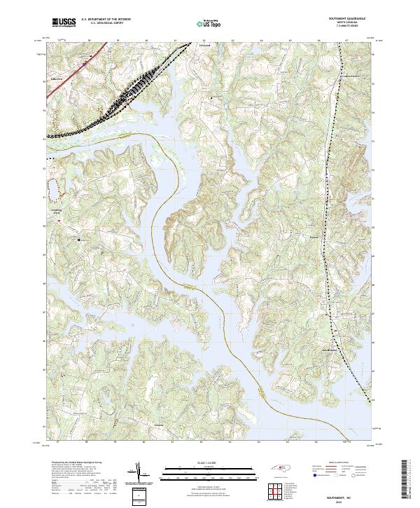 US Topo 7.5-minute map for Southmont NC