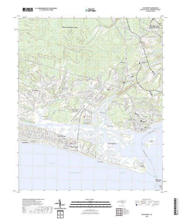 US Topo 7.5-minute map for Southport NC