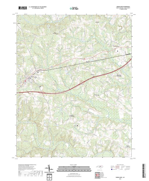 US Topo 7.5-minute map for Spring Hope NC