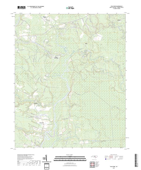 US Topo 7.5-minute map for Stag Park NC