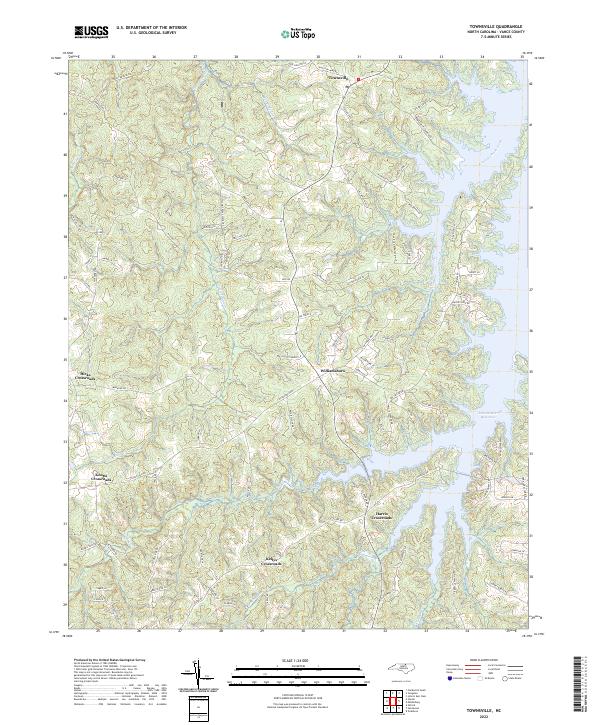 US Topo 7.5-minute map for Townsville NC