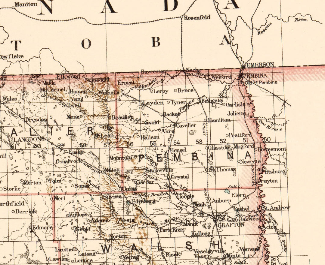 Map of North Dakota, 1903