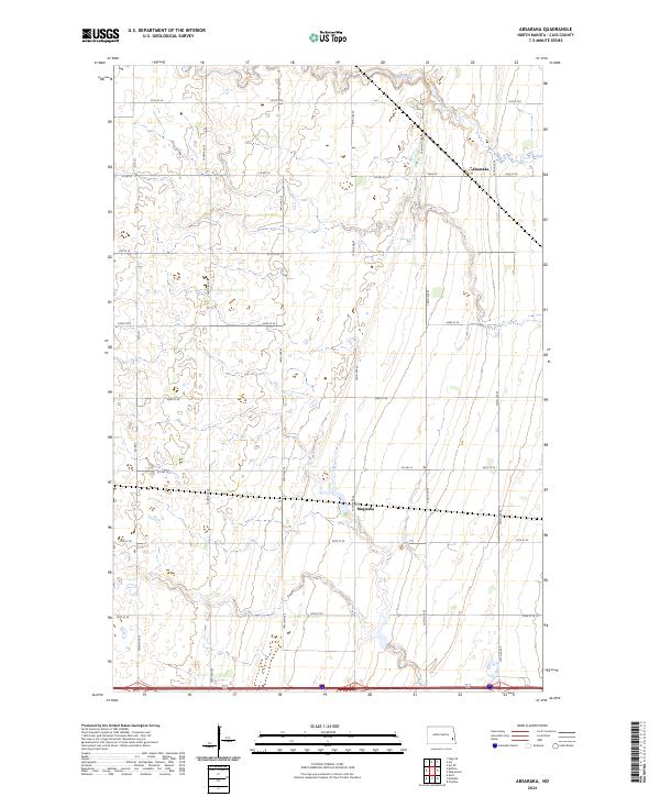 US Topo 7.5-minute map for Absaraka ND
