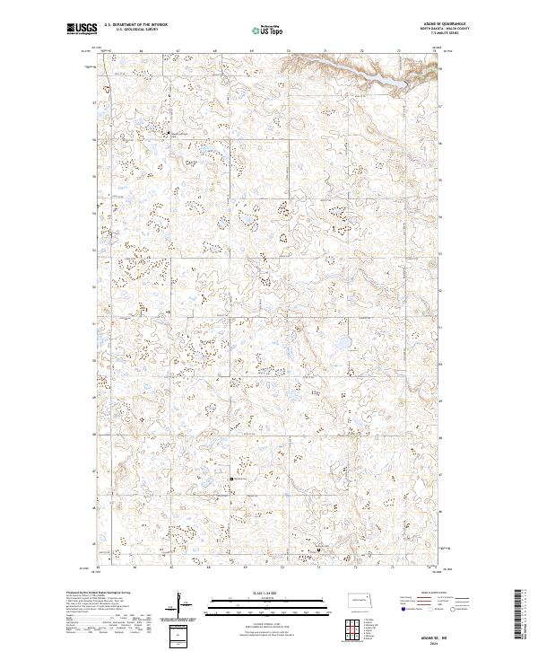US Topo 7.5-minute map for Adams SE ND