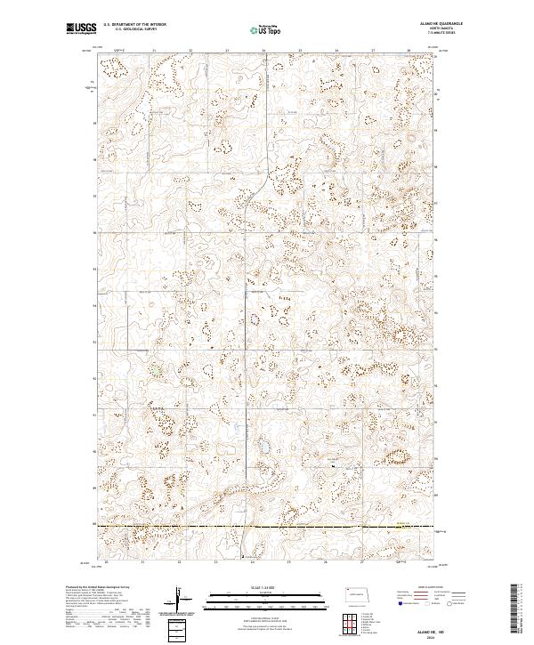 US Topo 7.5-minute map for Alamo NE ND