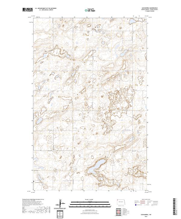 US Topo 7.5-minute map for Alexandria ND