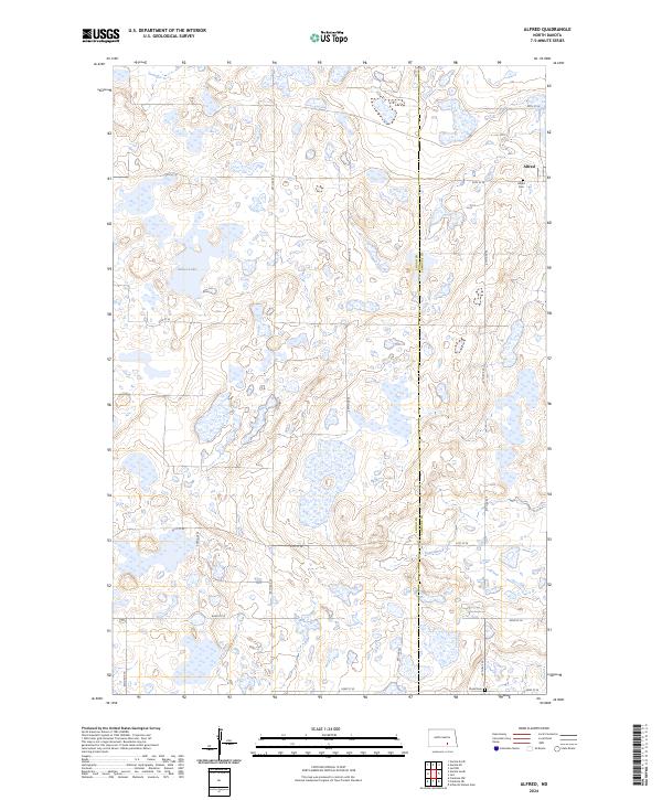 US Topo 7.5-minute map for Alfred ND