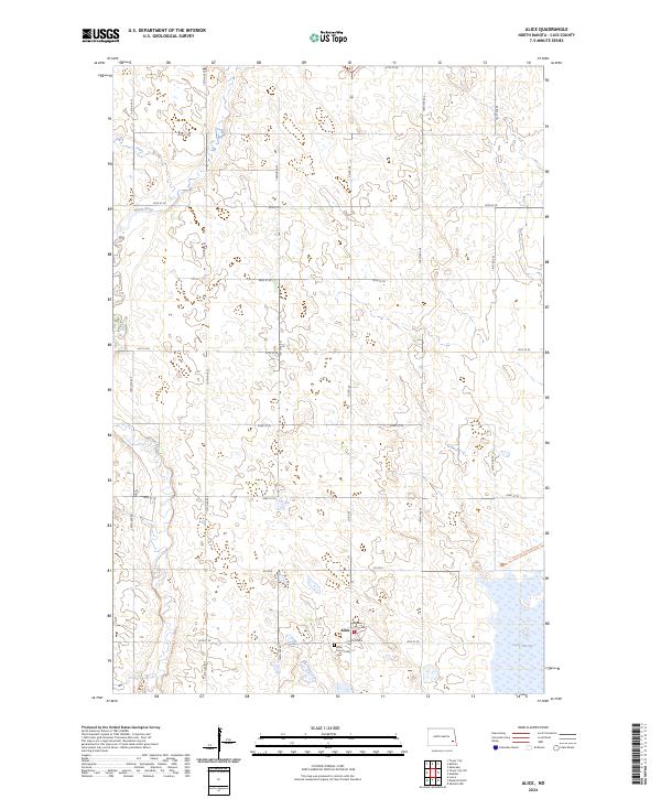 US Topo 7.5-minute map for Alice ND