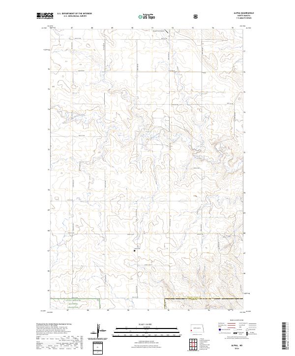 US Topo 7.5-minute map for Alpha ND