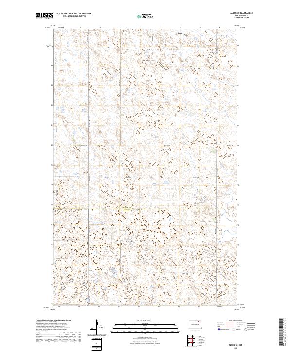 US Topo 7.5-minute map for Alsen SE ND