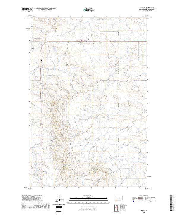 US Topo 7.5-minute map for Amidon ND