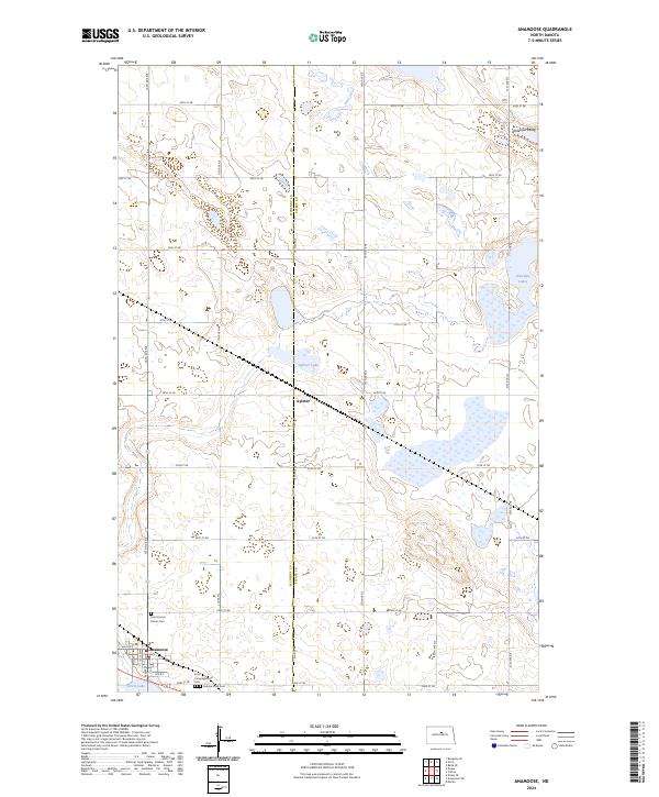 US Topo 7.5-minute map for Anamoose ND