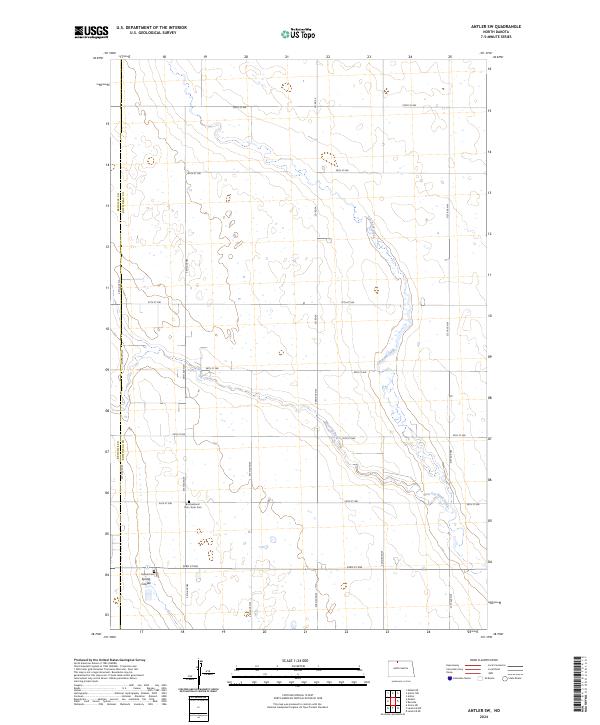 US Topo 7.5-minute map for Antler SW ND