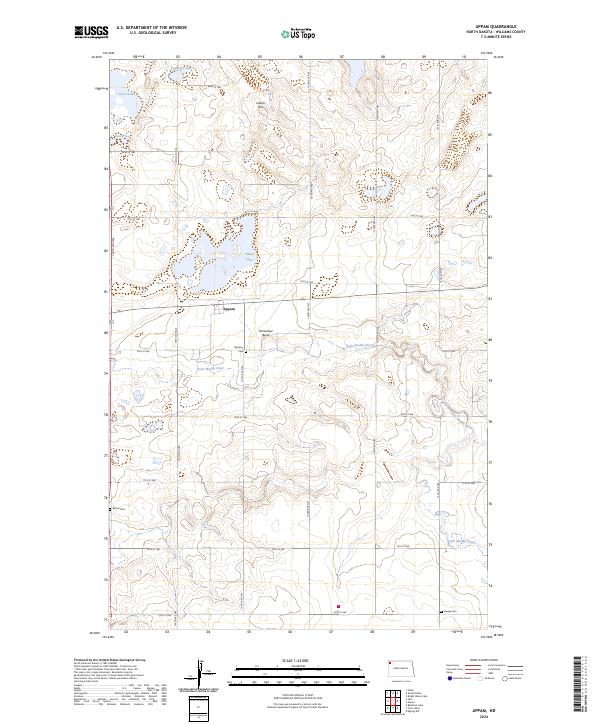 US Topo 7.5-minute map for Appam ND