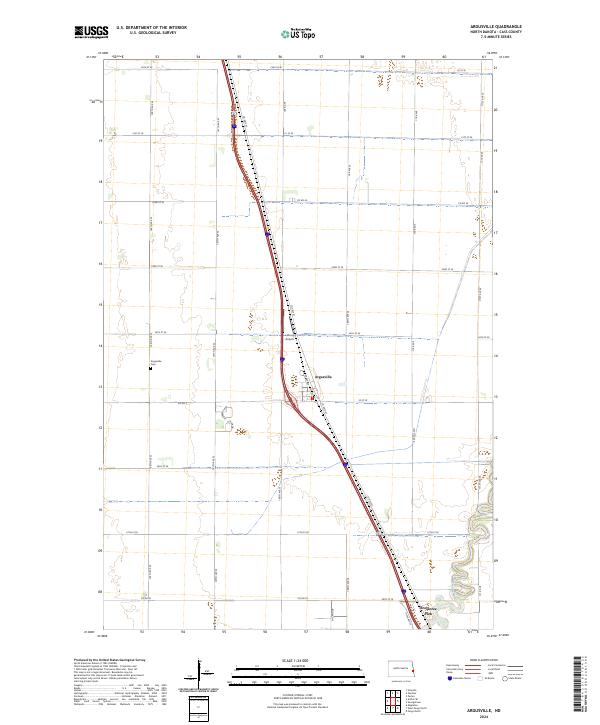 US Topo 7.5-minute map for Argusville ND