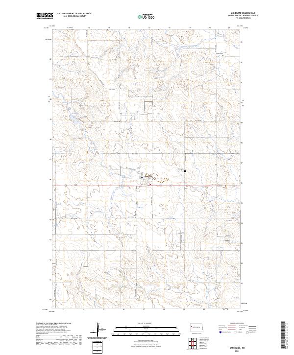 US Topo 7.5-minute map for Arnegard ND