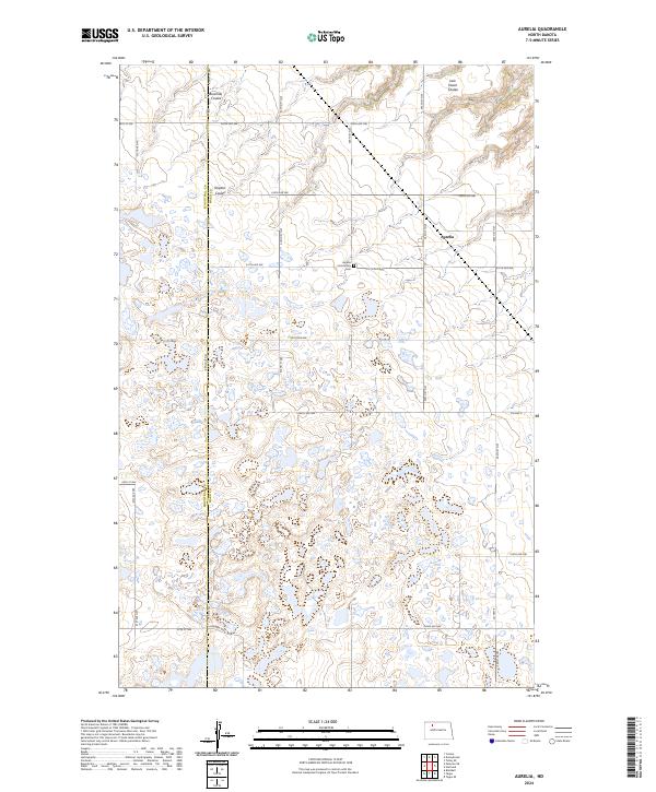 US Topo 7.5-minute map for Aurelia ND