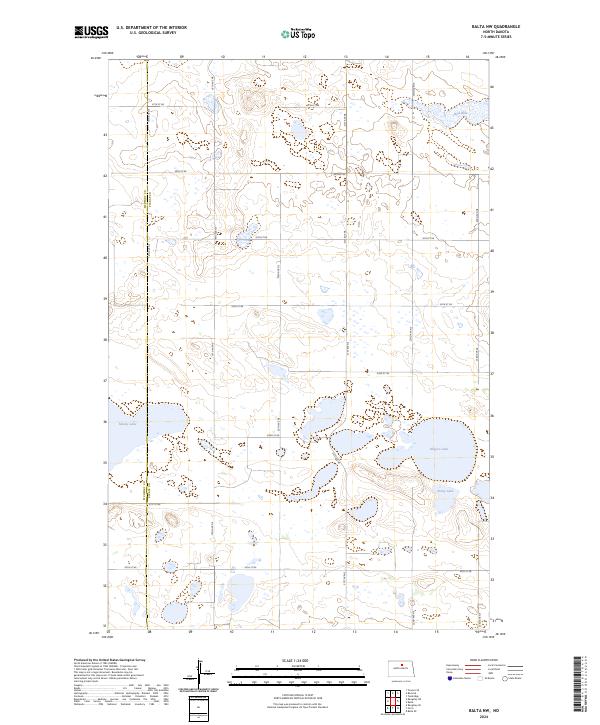 US Topo 7.5-minute map for Balta NW ND