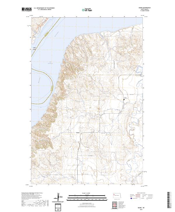 US Topo 7.5-minute map for Banks ND