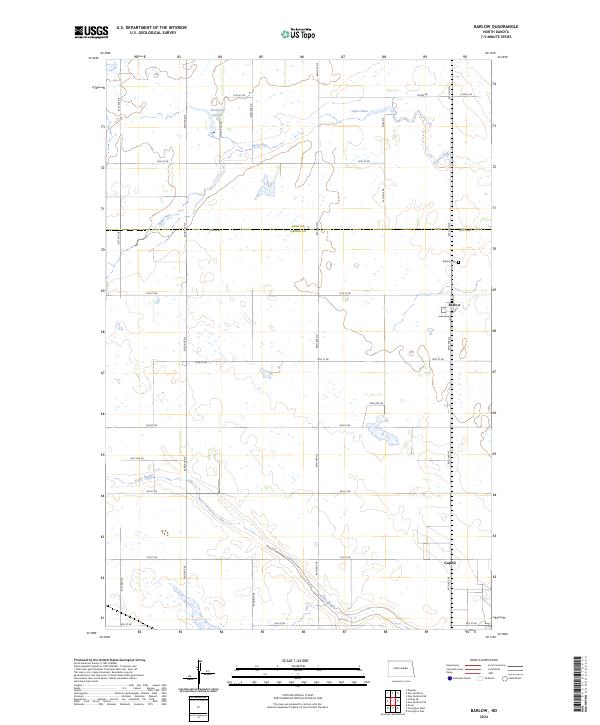 US Topo 7.5-minute map for Barlow ND