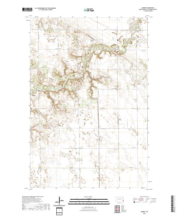 US Topo 7.5-minute map for Barrie ND