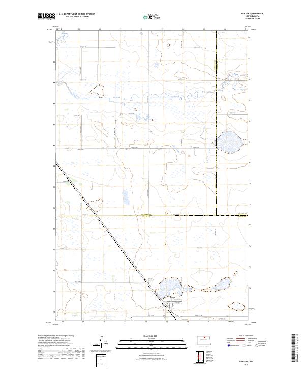 US Topo 7.5-minute map for Barton ND