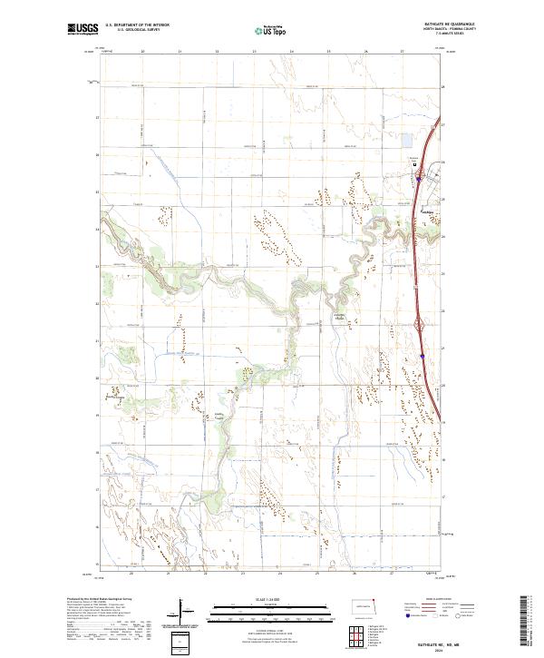 US Topo 7.5-minute map for Bathgate NE NDMB