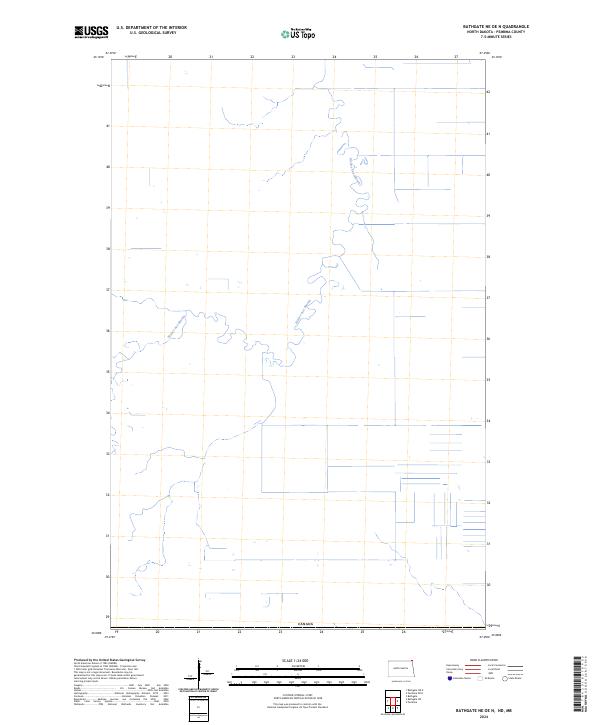 US Topo 7.5-minute map for Bathgate NE OE N NDMB