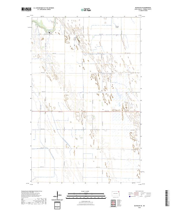 US Topo 7.5-minute map for Bathgate SE ND