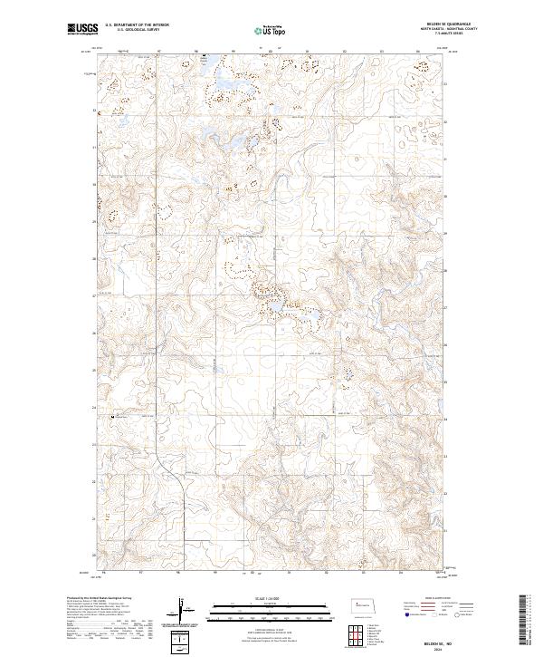 US Topo 7.5-minute map for Belden SE ND