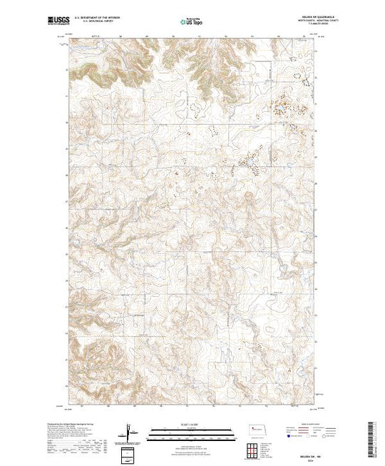 US Topo 7.5-minute map for Belden SW ND – American Map Store
