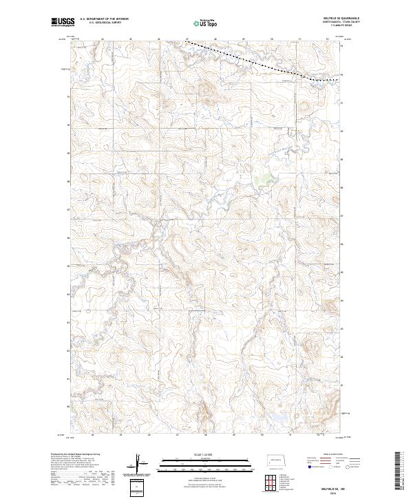 US Topo 7.5-minute map for Belfield SE ND