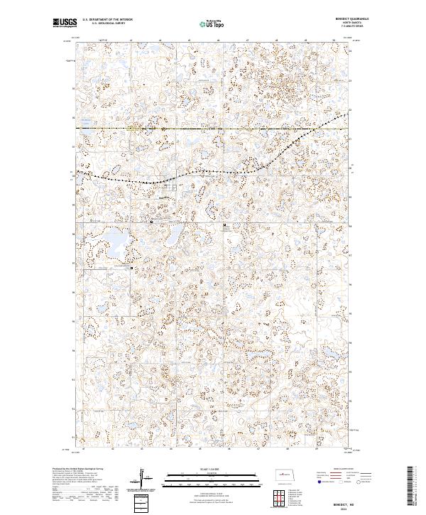 US Topo 7.5-minute map for Benedict ND