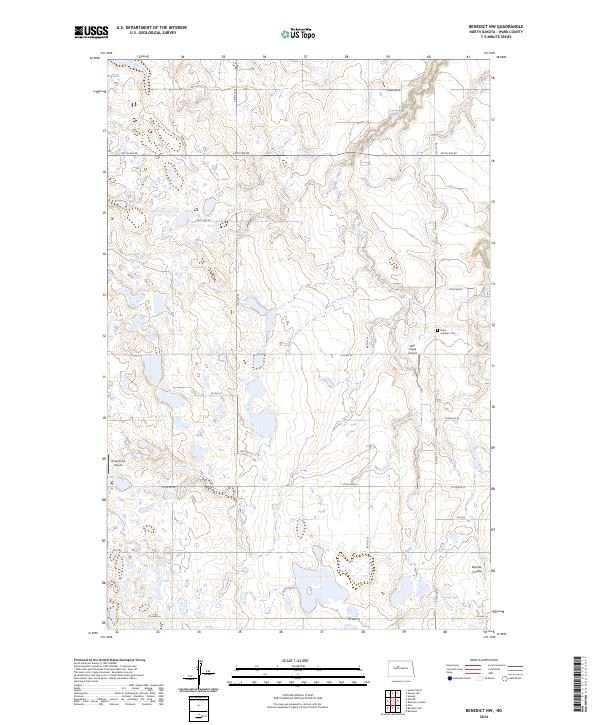 US Topo 7.5-minute map for Benedict NW ND