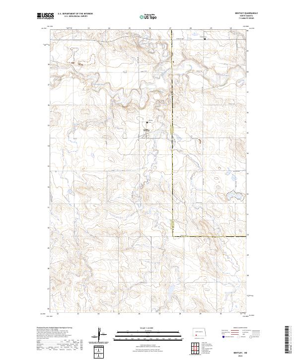 US Topo 7.5-minute map for Bentley ND