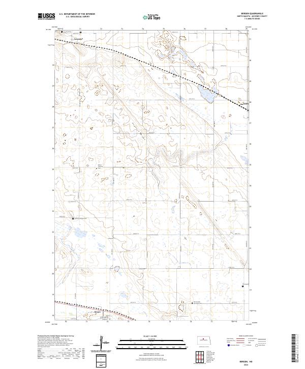 US Topo 7.5-minute map for Bergen ND