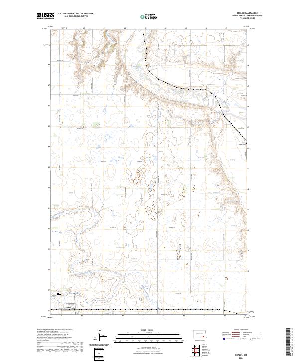 US Topo 7.5-minute map for Berlin ND