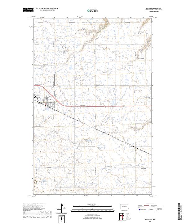 US Topo 7.5-minute map for Berthold ND