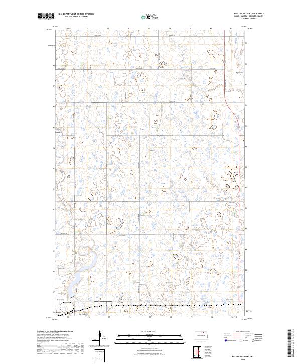 US Topo 7.5-minute map for Big Coulee Dam ND