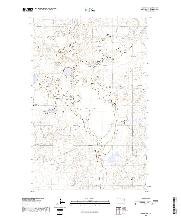 US Topo 7.5-minute map for Big Meadow ND